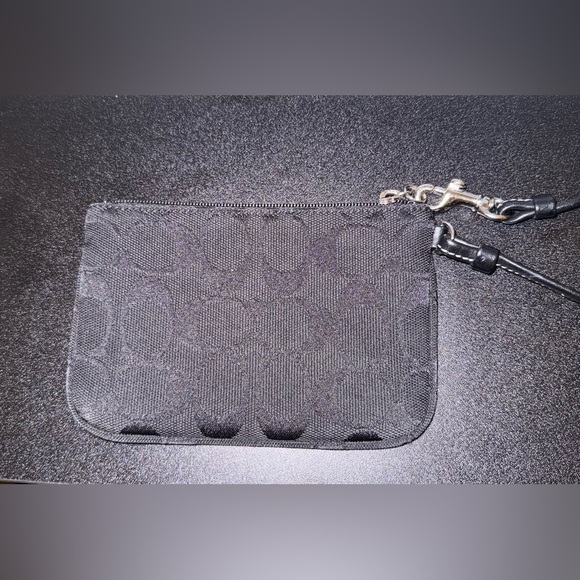 Coach Wristlet, Black w/Silver Hardware, Small, EUC - Picture 2 of 6